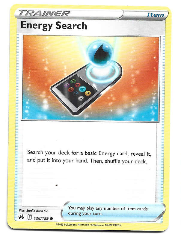 ENERGY SWITCH - POKEMON TCG  CROWN ZENITH  128/159 COMMON TRADING CARD