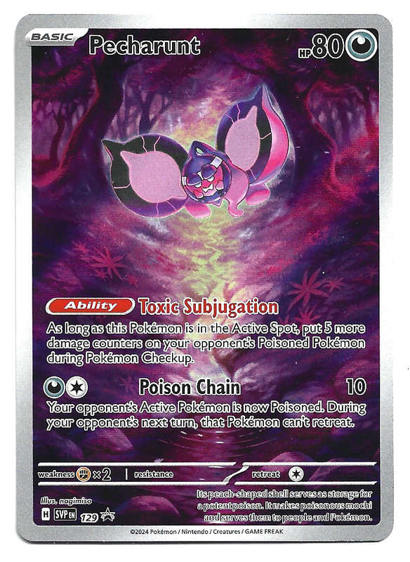PECHARUNT  - POKEMON TCG SCARLET & VIOLET HOLO RARE PROMO SVP129 TRADING CARD
