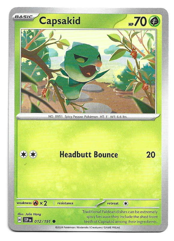 CAPSAKID  - POKEMON TCG SURGING SPARKS  COMMON  12/191 TRADING CARD