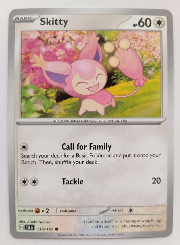 SKITTY - COMMON  130/162 POKEMON TCG TEMPORAL FORCES TRADING CARD
