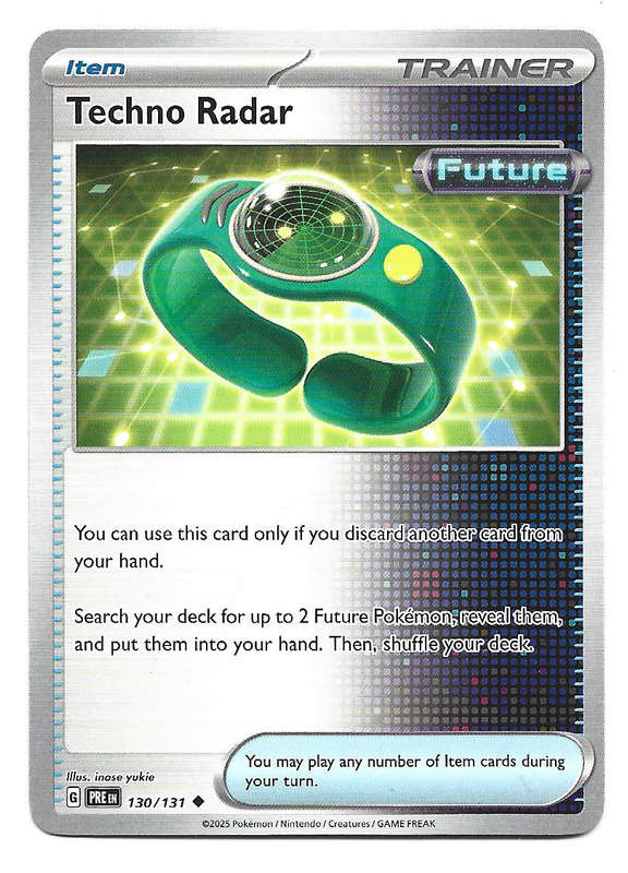TECHNO RADAR - COMMON  130/131 POKEMON TCG PRISMATIC EVOLUTIONS  TRADING CARD
