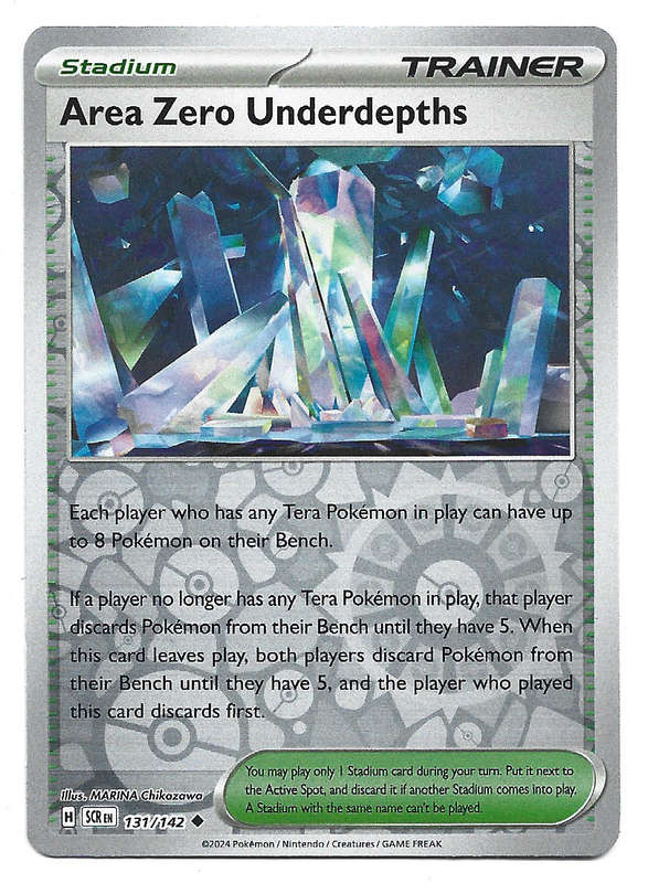 AREA ZERO UNDERDEPTHS -  REVERSE HOLO  131/142 POKEMON TCG STELLAR CROWN TRADING CARD