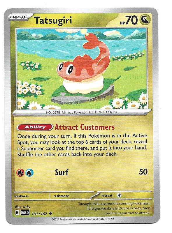 TATSUGIRI - COMMON  131/167 POKEMON TCG TWILIGHT MASQUERADE TRADING CARD