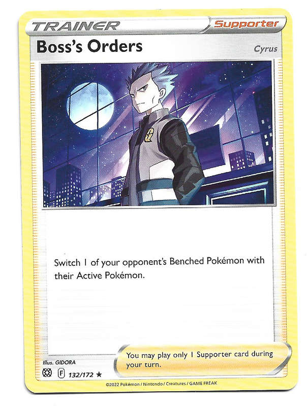 BOSS'S ORDERS - POKEMON TCG  DECK EXCLUSIVES  132/172 COMMON TRADING CARD