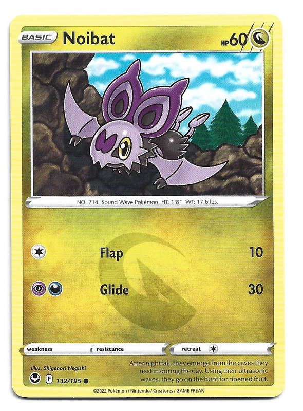 NOIBAT - COMMON  132/195  SILVER TEMPEST TRADING CARD