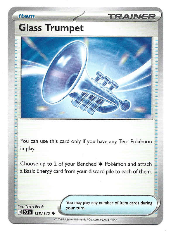 GLASS TRUMPET -  COMMON  135/142 POKEMON TCG STELLAR CROWN TRADING CARD