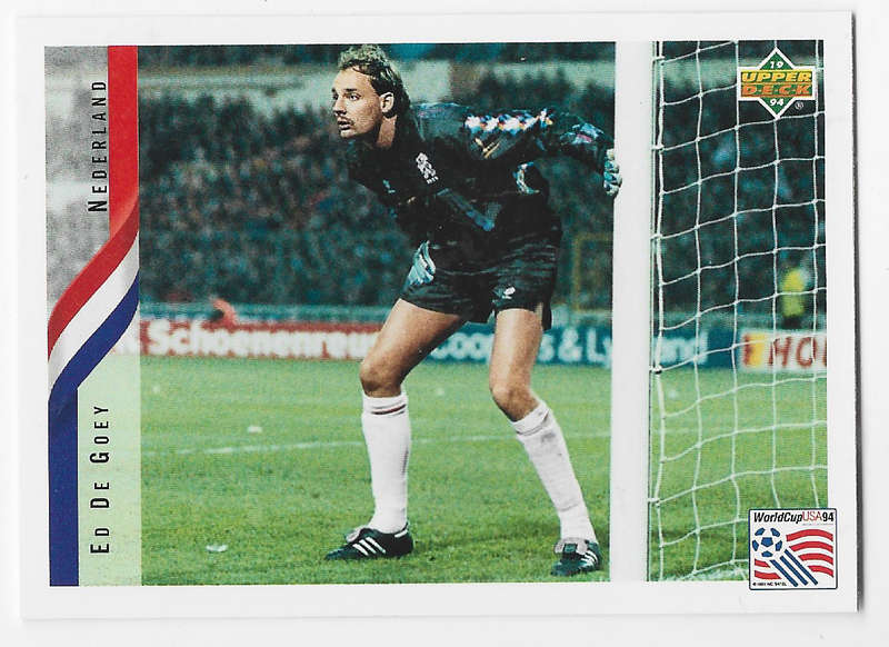 ED DE GOEY (Netherlands) - Upper Deck FIFA WORLD CUP 1994 USA PREVIEW   -  TRADING CARD 135