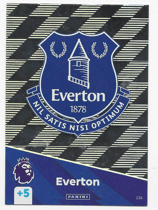 EVERTON FC -  PANINI English Premier League 2024/25 - FOIL "CLUB LOGO" TRADING CARD 136