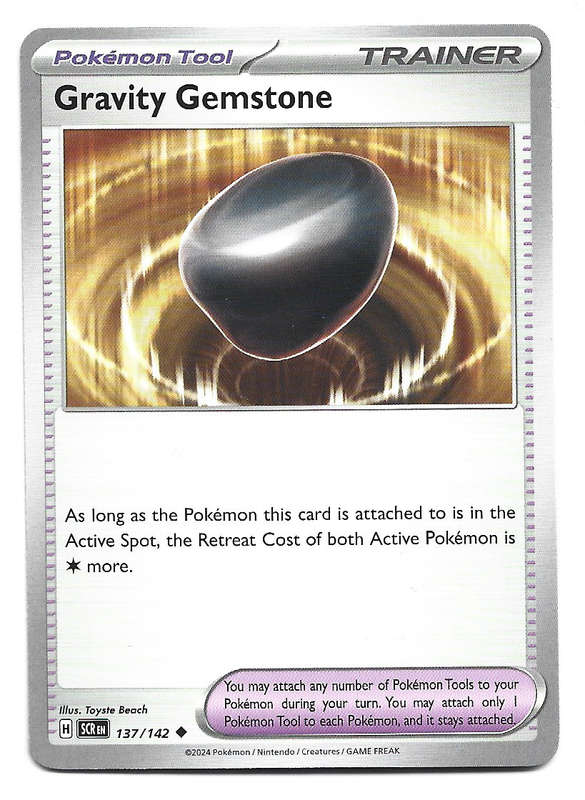 GRAVITY GEMSTONE -  COMMON  137/142 POKEMON TCG STELLAR CROWN TRADING CARD
