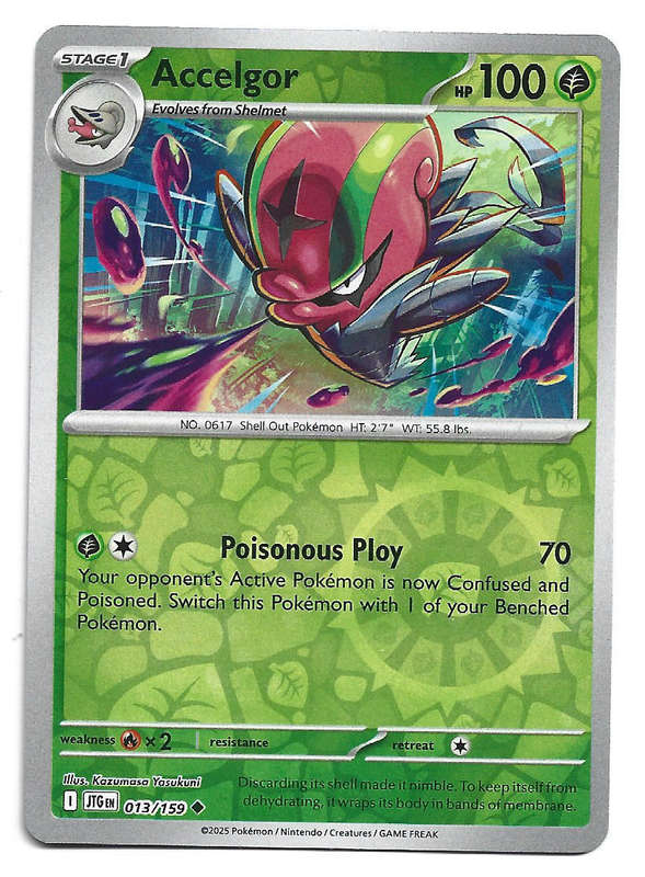 ACCELGOR - REVERSE HOLO  13/159 POKEMON TCG JOURNEY TOGETHER TRADING CARD