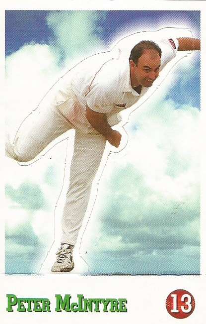 PETER McINTYRE - SELECT CRICKET 1997/98 STICKER COLLECTION - RARE "POP-UP" TRADING CARD 13