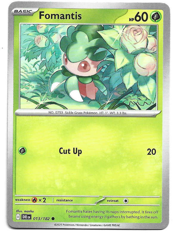 FORMANTIS - COMMON  13/182  POKEMON TCG DESTINED RIVALS TRADING CARD