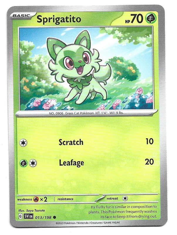 SPRIGATITO - COMMON  13/198  POKEMON TCG SCARLET & VIOLET TRADING CARD