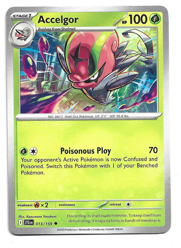 ACCELGOR - COMMON  13/159 POKEMON TCG JOURNEY TOGETHER TRADING CARD