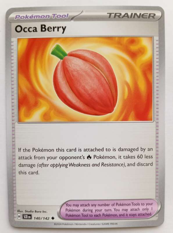 OCCA BERRY - COMMON 140/142 POKEMON TCG STELLAR CROWN  TRADING CARD