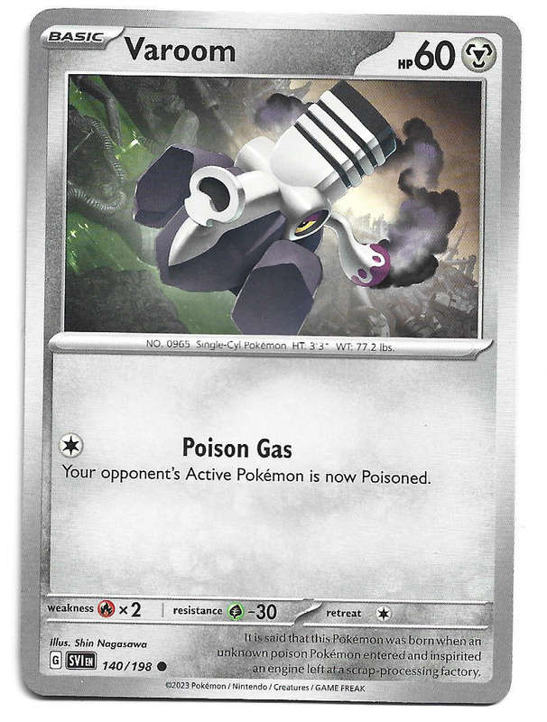 VAROOM - COMMON  140/198  POKEMON TCG SCARLET & VIOLET TRADING CARD