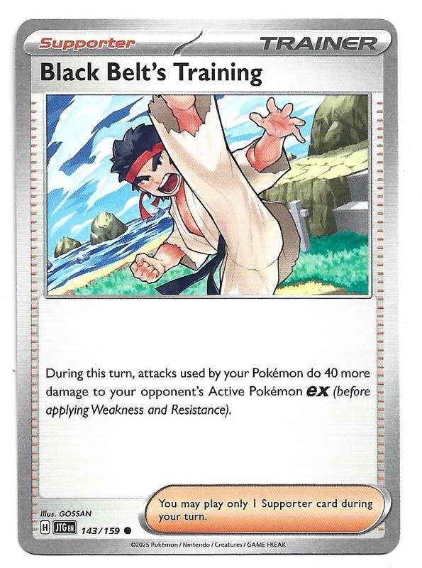 BLACK BELT's TRAINING - COMMON  143/159 POKEMON TCG JOURNEY TOGETHER TRADING CARD