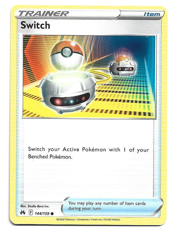 SWITCH - POKEMON TCG  CROWN ZENITH  144/159 COMMON TRADING CARD