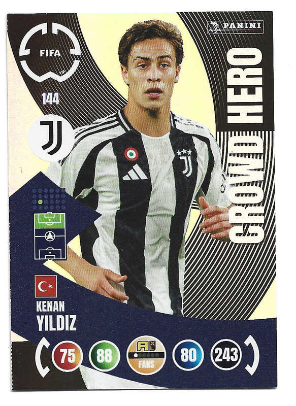 KENAN YILDIZ - PANINI CLUB WORLD CUP 2025 - FOIL CROWD HERO TRADING CARD 144