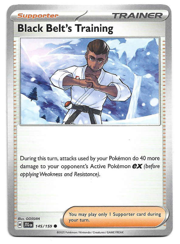 BLACK BELT's TRAINING - COMMON  145/159 POKEMON TCG JOURNEY TOGETHER TRADING CARD