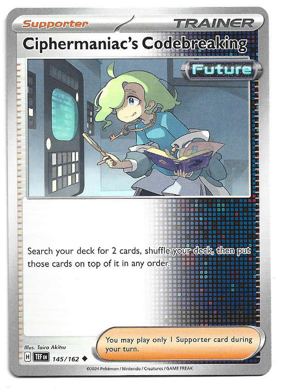 CIPHERMANIAC's CODEBREAKING  - UNCOMMON  145/162 POKEMON TCG TEMPORAL FORCES TRADING CARD