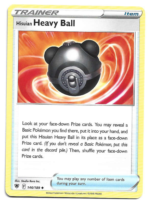 HISUIAN HEAVY BALL - POKEMON TCG ASTRAL RADIANCE  COMMON  146/189 TRADING CARD