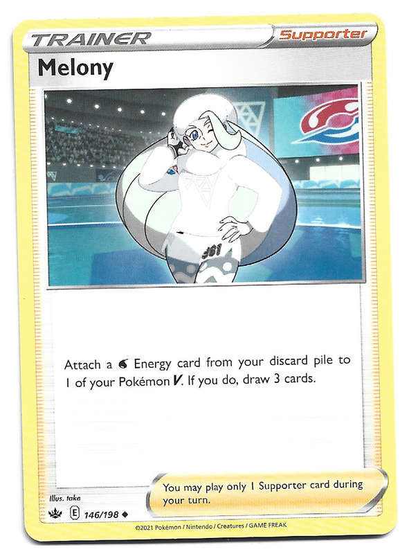 MELONY  - POKEMON TCG CHILLING REIGN  146/198 COMMON TRADING CARD