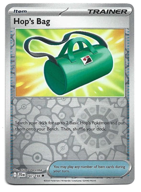 HOP's BAG - REVERSE HOLO  147/159 POKEMON TCG JOURNEY TOGETHER TRADING CARD