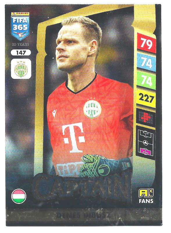 DENES DIBUSZ - PANINI FIFA 365 COLLECTION 2025 - FOIL "CAPTAIN" TRADING CARD 147