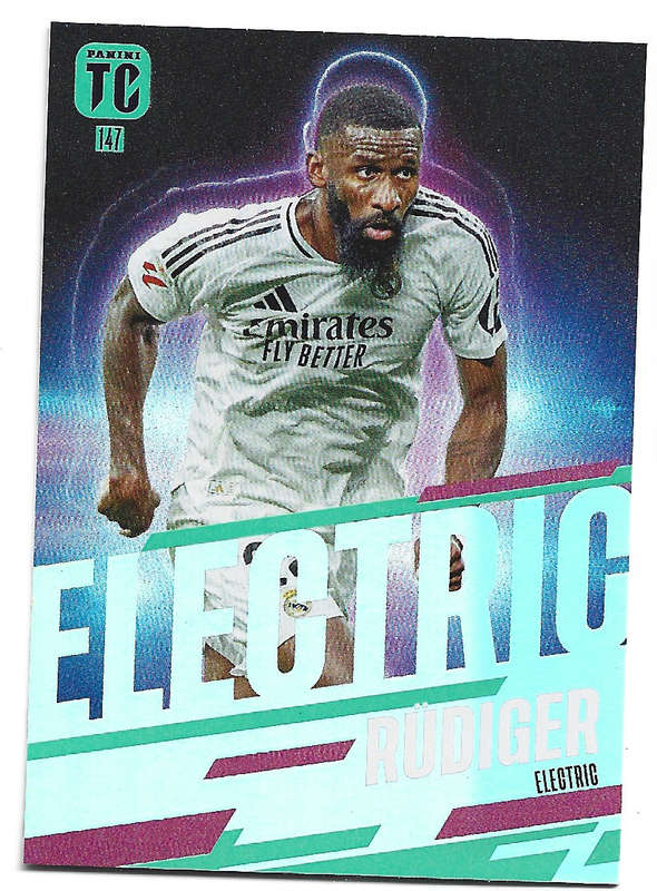 ANTONIO RUDIGER - PANINI `TOP CLASS` 2025 COLLECTION - FOIL ELECTRIC TRADING CARD 147