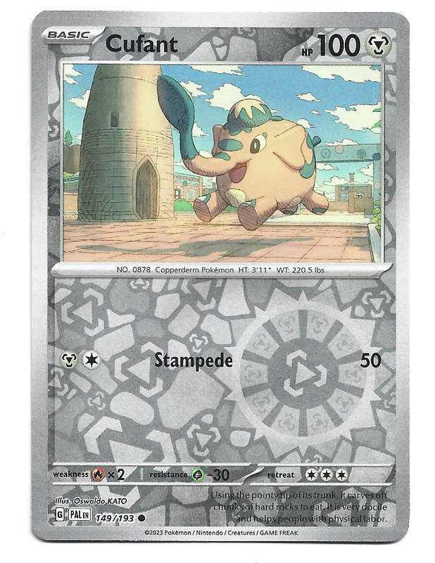 CUFANT -  REVERSE HOLO   149/193  POKEMON TCG  PALDEA EVOLVED TRADING CARD
