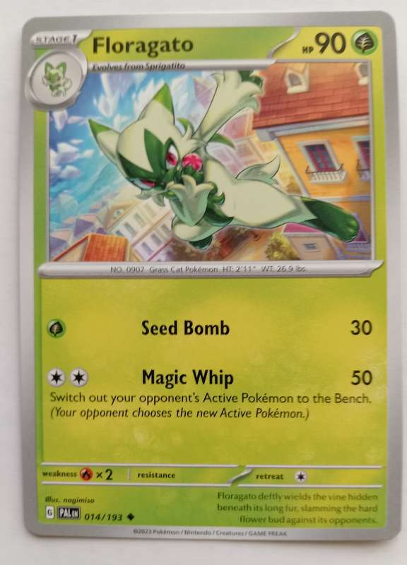 FLORAGATO - POKEMON NINTENDO PALDEA EVOLVED - COMMON TRADING CARD 14/193