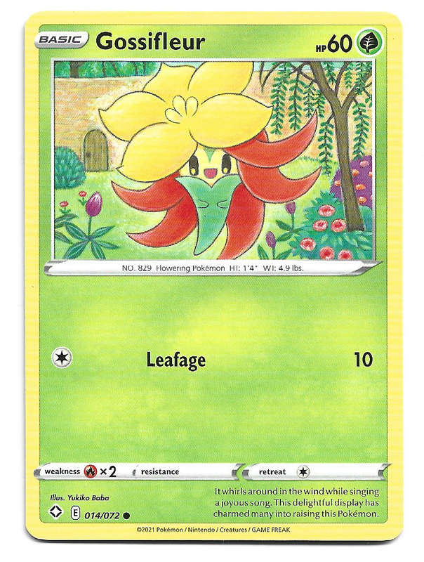 GOSSIFLEUR - POKEMON TCG  SHINNING FATES  14/72 COMMON TRADING CARD