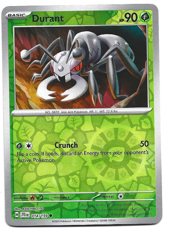 DURANT - REVERSE HOLO  14/159 POKEMON TCG JOURNEY TOGETHER TRADING CARD