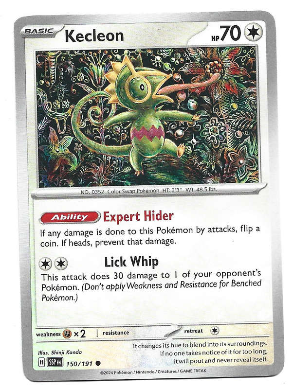 KECLEON  - COMMON  150/191 POKEMON TCG SURGING SPARKS TRADING CARD