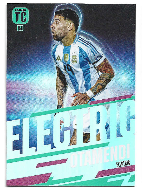 N. OTAMENDI - PANINI `TOP CLASS` 2025 COLLECTION - FOIL ELECTRIC TRADING CARD 150