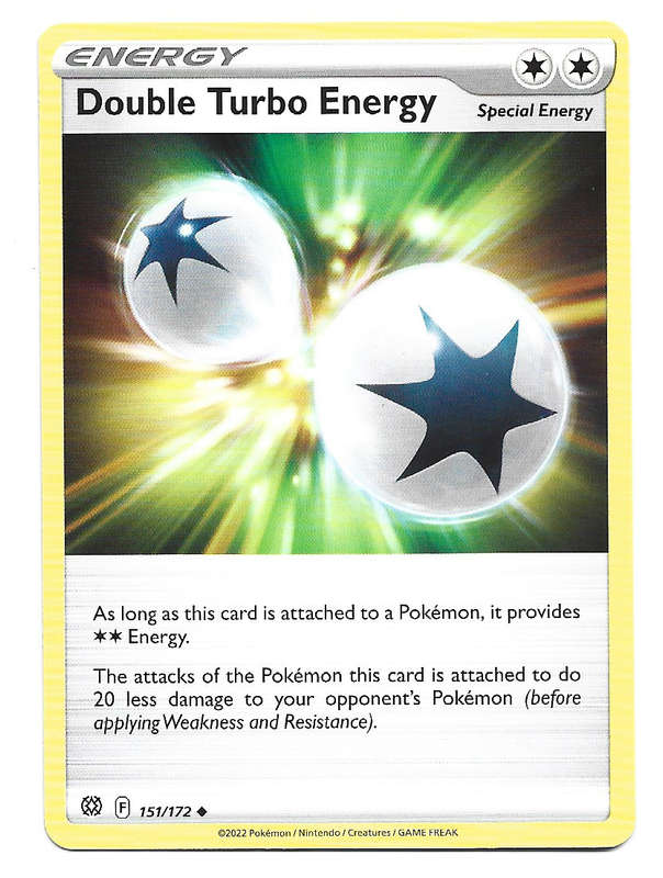 DOUBLE TURBO ENERGY - POKEMON TCG BRILLIANT STARS  151/172 COMMON TRADING CARD