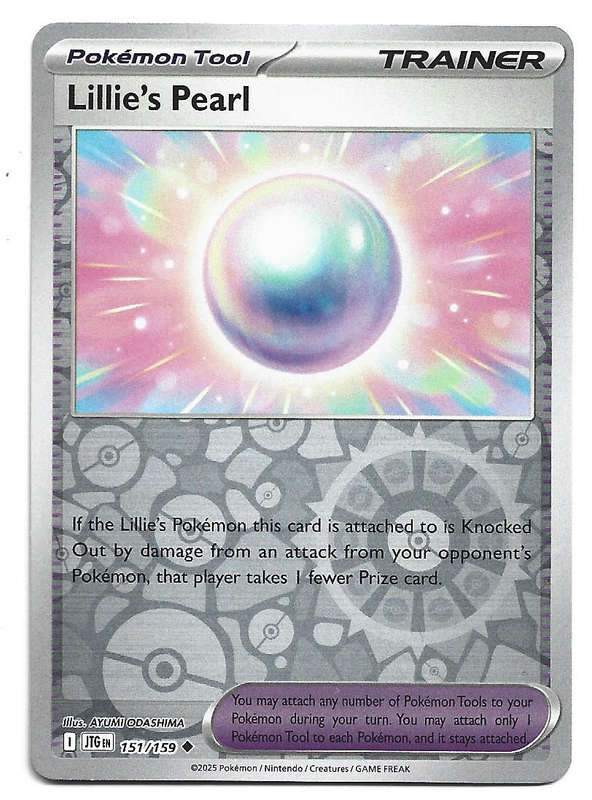 LILLIE's PEARL - REVERSE HOLO  151/159 POKEMON TCG JOURNEY TOGETHER TRADING CARD