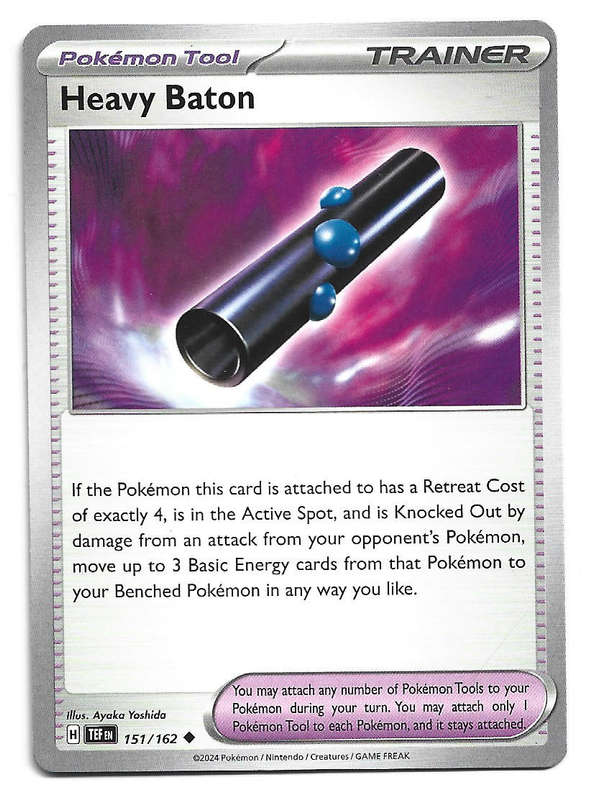 HEAVY BATON - UNCOMMON  151/162 POKEMON TCG TEMPORAL FORCES TRADING CARD