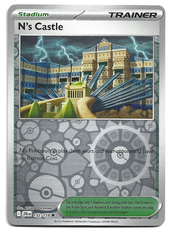 N's CASTLE - REVERSE HOLO  152/159 POKEMON TCG JOURNEY TOGETHER TRADING CARD