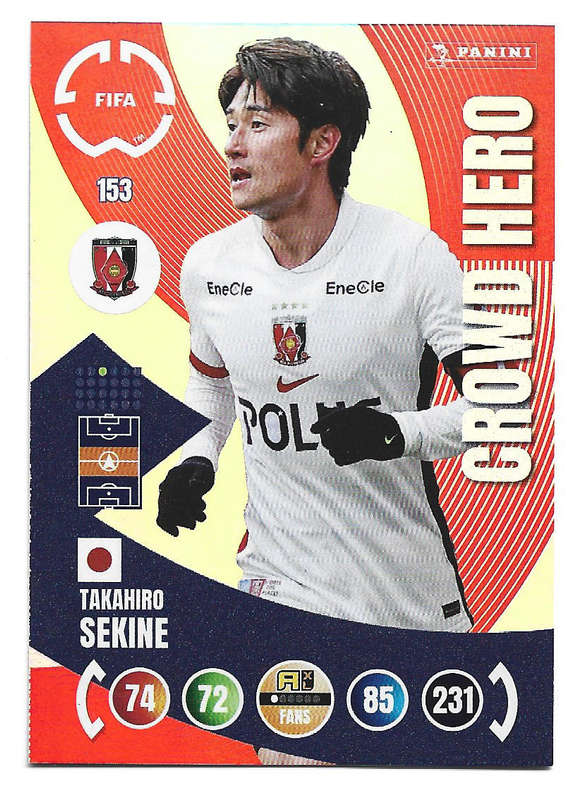 TAKAHIRO SEKINE - PANINI CLUB WORLD CUP 2025 - FOIL CROWD HERO TRADING CARD 153