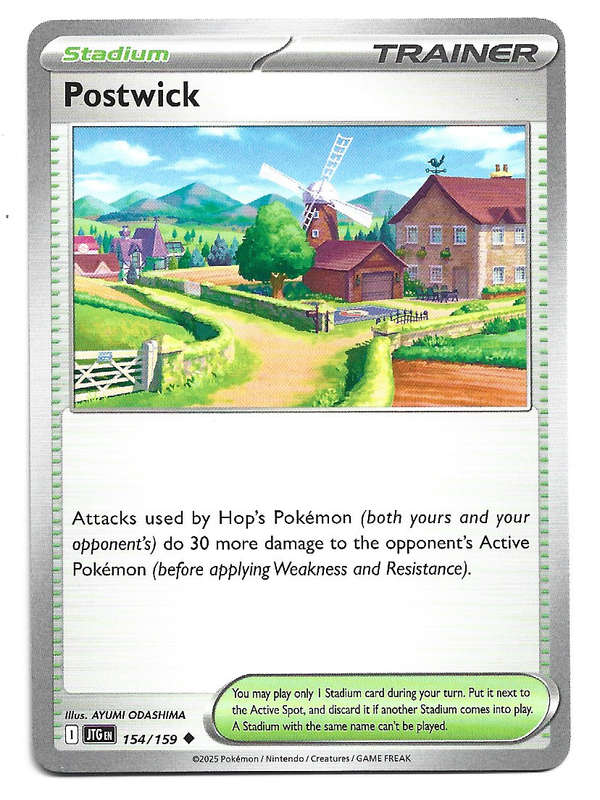 POSTWICK - COMMON  154/159 POKEMON TCG JOURNEY TOGETHER TRADING CARD
