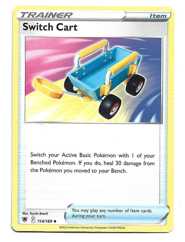 SWITCH CART - COMMON  154/189 POKEMON TCG ASTRAL RADIANCE TRADING CARD