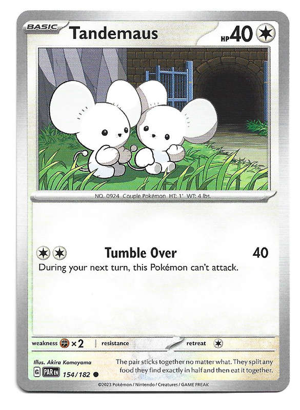 TANDEMAUS  -  POKEMON PARADOX RIFT COMMON  154/182 TRADING CARD