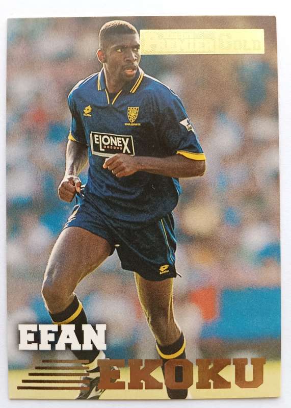 EFAN EKOKU (Winbledon) - TOPPS PREMIER GOLD COLLECTION 1996/97 - TRADING CARD CARD 156 of 161