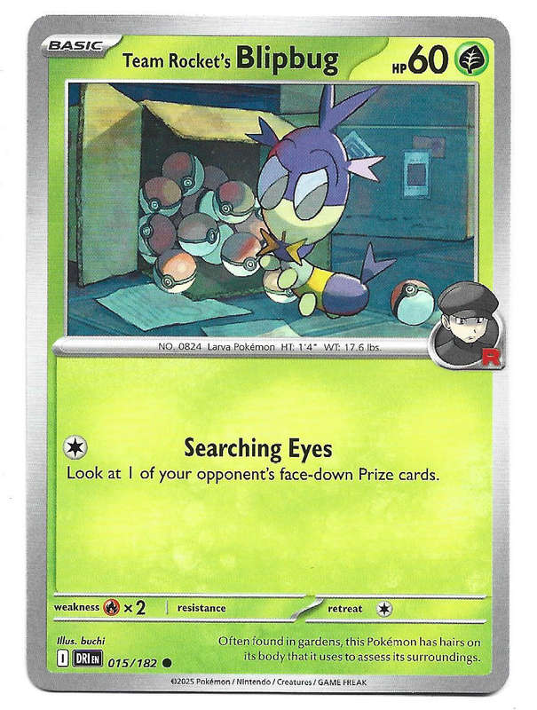TEAM ROCKET's BLIPBUG - COMMON  15/182  POKEMON TCG DESTINED RIVALS TRADING CARD