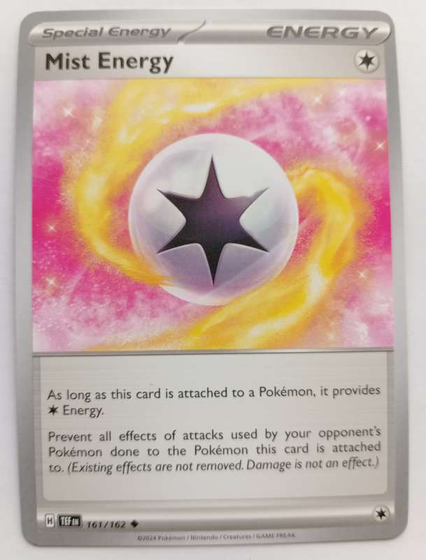 MIST ENERGY - POKEMON NINTENDO TEMPORAL FORCES 2024 - ENERGY TRADING CARD 161/162