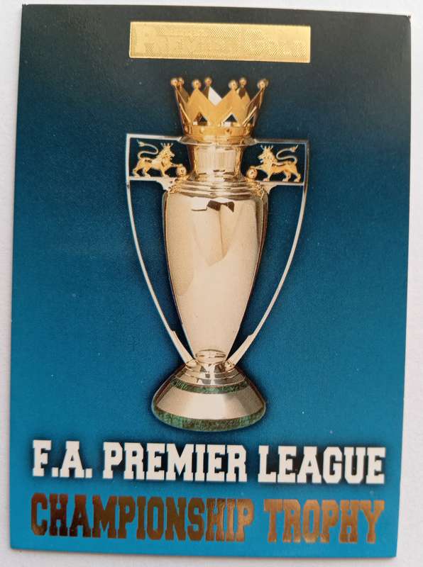 TROPHY - TOPPS PREMIER GOLD COLLECTION 1996/97 - CHAMPIONSHIP TROPHY CARD 161 of 161