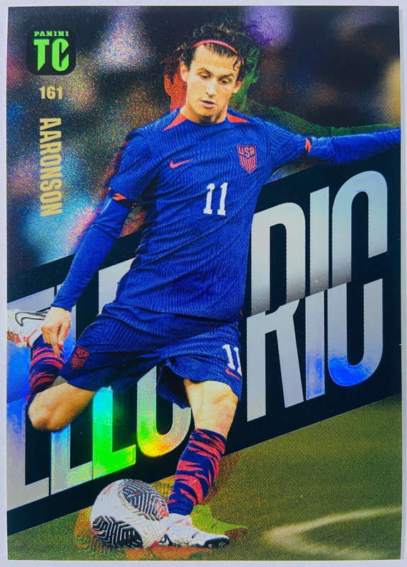 AARONSON - PANINI `TOP CLASS` 2024 - RARE FOIL `ELECTRIC` TRADING CARD 161
