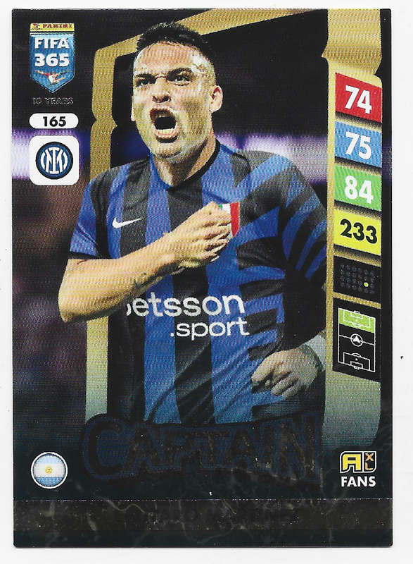 LAUTARO MARTINEZ - PANINI FIFA 365 COLLECTION 2025 - FOIL "CAPTAIN" TRADING CARD 165